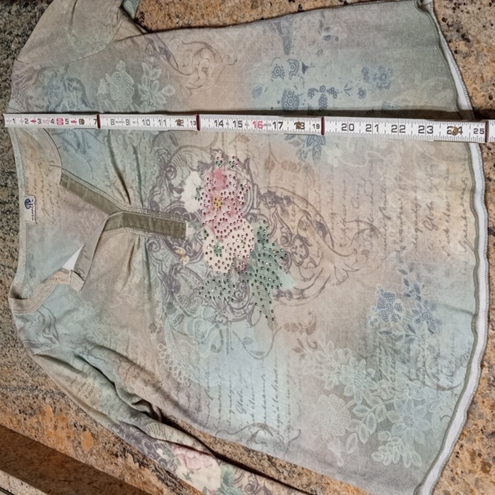 One World Soft Patterned Top With Embellishments … - image 7